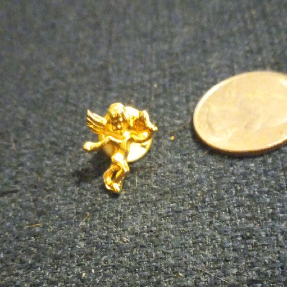 Gold Cherub Pin Vintage